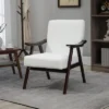 HOMCOM Accent Chair With Softness & Support, Upholstered Arm Chair For Living Room Furniture, Comfy Chair For Bedroom, Living Room Chair, Cream White -Homcom GUEST 341dd29d c331 4827 bc9a a5a73d3ccb90