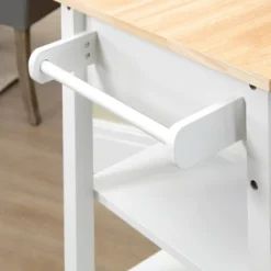 HOMCOM Compact Kitchen Island Cart On Wheels, Rolling Utility Trolley Cart With Storage Shelf & Drawer For Dining Room 12 HOMCOM Compact Kitchen Island Cart On Wheels, Rolling Utility Trolley Cart With Storage Shelf & Drawer For Dining Room -Homcom GUEST 34ecadac 07ad 46d2 8c15 d44b1035218f