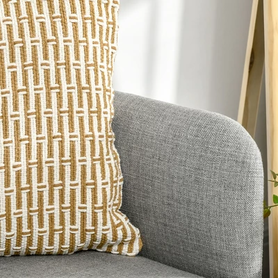 HOMCOM 48" Loveseat Sofa For Bedroom, Modern Love Seats Furniture, Upholstered Small Couch For Small Space, Gray 6 HOMCOM 48" Loveseat Sofa For Bedroom, Modern Love Seats Furniture, Upholstered Small Couch For Small Space, Gray - Image 4