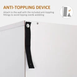 HOMCOM 66" Buffet With Hutch, Freestanding Kitchen Pantry With 2 Large Cabinets, 1 Pull Up Cabinet, 3 Drawers & Wide Countertop, White 11 HOMCOM 66" Buffet With Hutch, Freestanding Kitchen Pantry With 2 Large Cabinets, 1 Pull Up Cabinet, 3 Drawers & Wide Countertop, White -Homcom GUEST 371947ec d48c 47b3 b170 125f3d87458b