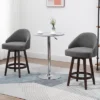 HOMCOM Bar Stools Set Of 2, Linen Fabric Kitchen Counter Stools With Nailhead Trim, Rubber Wood Legs And Footrest For Dining Room, Counter, Pub -Homcom GUEST 382e6ed4 18cb 4400 87ee dca105d16f65