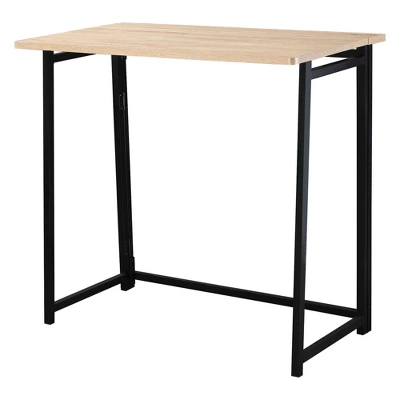 HOMCOM Writing Desk, 31.5" Folding Table For Small Space, Computer Desk With Metal Frame, Space-Saving Workstation For Home Office 9 HOMCOM Writing Desk, 31.5" Folding Table For Small Space, Computer Desk With Metal Frame, Space-Saving Workstation For Home Office - Image 7