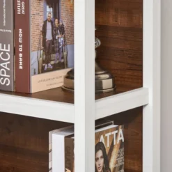 HOMCOM 4 Tier Bookshelf Utility Storage Shelf Organizer With Back Support -Homcom GUEST 3914c5d7 0893 454f 9c04 4bc9c91da2d2