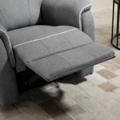 HOMCOM Manual Recliner Armchair With Thick Padded Headrest, Back And Footrest And Adjustable 150 Degree Angle, Gray -Homcom GUEST 3a82cd63 d9af 47ef bd15 f0aaade75fc8