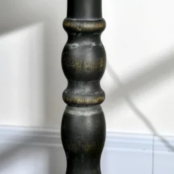 HOMCOM Pedestal Side Table With Round Tabletop, Rustic End Table With Solid Wood Leg For Living Room, Bedroom, Light Gray And Black -Homcom GUEST 3ae97029 6e80 4230 9eeb 86056145b018