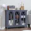 HOMCOM Elegant Kitchen Sideboard, Buffet Cabinet With Storage, Adjustable Shelves For Living Room, Study, 3 Glass Doors, Gray 2 HOMCOM Elegant Kitchen Sideboard, Buffet Cabinet With Storage, Adjustable Shelves For Living Room, Study, 3 Glass Doors, Gray -Homcom GUEST 3b5b16db 118f 49d8 9ff1 d36a7938c185
