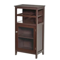 HOMCOM Wine Cabinet With 4 Bottle Wine Rack, Open Shelf, Acrylic Door Cabinet With Adjustable Shelf -Homcom GUEST 40e8fc7c 6b24 4493 8f18 074032357e79