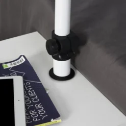 HOMCOM Modern End/Side Table For Living Room Or Bedroom With A 360° Adjustable Height Tabletop & Storage Drawers, White -Homcom GUEST 4356c79c c2a6 4201 8b70 11673db77092