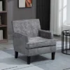 HOMCOM Modern Accent Chair, Upholstered Living Room Chair With Solid Wood Legs And Nailhead Trim, Armchair -Homcom GUEST 43afa519 0878 45c3 ad48 835595361dfa