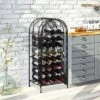HOMCOM 35 Bottle Wrought Iron Wine Rack Cabinet With Lock, Black 1 HOMCOM 35 Bottle Wrought Iron Wine Rack Cabinet With Lock, Black -Homcom GUEST 441abf89 0c24 4c6f 95f7 fd15a350a0e1