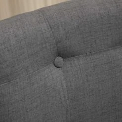 HOMCOM Swivel Bar Stools Set Of 2, Fabric Tufted Counter Height Bar Stools With Rubber Wood Legs And Footrest For Dining Room, Kitchen, Pub, Dark Gray -Homcom GUEST 448331ea e1d1 4317 b2dc 5b6db89488e1