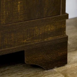 HOMCOM 72" Farmhouse Kitchen Pantry, 4-Door Rustic Storage Cabinet With Drawer And 3 Shelves, Walnut -Homcom GUEST 45e8b256 4dcd 4b16 a8c2 8b6534d5f659