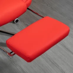 HOMCOM High-Back Executive Office Chair With Footrest, PU Leather Computer Chair With Reclining Function And Armrest, Ergonomic Office Chair, Red -Homcom GUEST 4695cfc3 c41e 4cbe bcf3 90152e49769d