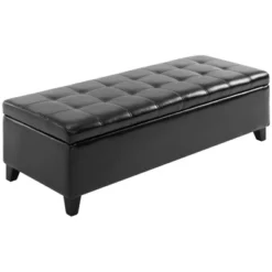 HOMCOM Large 51" Tufted Faux Leather Ottoman Storage Bench For Living Room, Entryway, Or Bedroom 17 HOMCOM Large 51" Tufted Faux Leather Ottoman Storage Bench For Living Room, Entryway, Or Bedroom -Homcom GUEST 473f361c eb07 4bbb a3e8 9c980aa65140