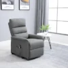 HOMCOM Power Lift Assist Recliner Chair For Elderly With Remote Control, Linen Fabric Upholstery Gray -Homcom GUEST 47573113 5cbb 4b45 8ea4 8714eded892d