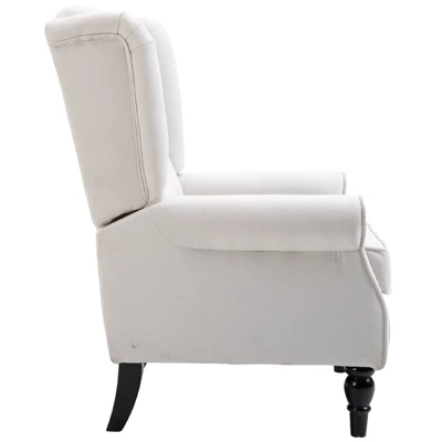 HOMCOM Button-Tufted Accent Chair With High Wingback, Rounded Cushioned Armrests And Thick Padded Seat 6 HOMCOM Button-Tufted Accent Chair With High Wingback, Rounded Cushioned Armrests And Thick Padded Seat - Image 4
