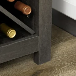 HOMCOM 72" Kitchen Pantry, Buffet With Hutch, Cupboard For Microwave, With 2 Door Cabinet, Wine Glasses Rack And 12-Bottle Wine Rack, Dark Grey -Homcom GUEST 47f01dc0 5298 47ba 8eca d0d3183188cf