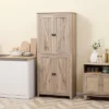 HOMCOM 72" Freestanding 4-Door Kitchen Pantry, Storage Cabinet Organizer With 4-Tiers, And Adjustable Shelves, Natural -Homcom GUEST 48063fcc 98d9 4523 8dac eec1f14eebdf