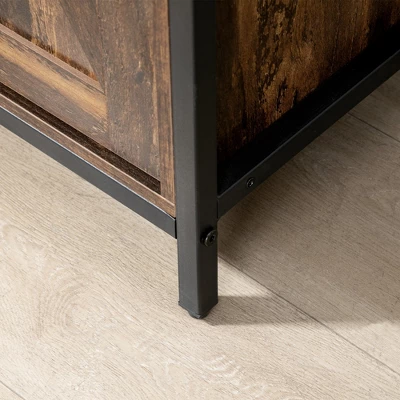 HOMCOM Industrial Sideboard, Buffet Cabinet With Doors, Storage Cabinets, Racks, Drawer, Adjustable Shelves For Living Room, Kitchen, Home Bar, Brown 7 HOMCOM Industrial Sideboard, Buffet Cabinet With Doors, Storage Cabinets, Racks, Drawer, Adjustable Shelves For Living Room, Kitchen, Home Bar, Brown - Image 5