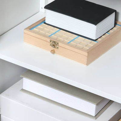 HOMCOM Kitchen Cabinet, Storage Cabinet, Sideboard Floor Accent Cabinet W/ 2 Glass Doors, Drawer, Adjustable Shelves For Living Room Entryway, White 7 HOMCOM Kitchen Cabinet, Storage Cabinet, Sideboard Floor Accent Cabinet W/ 2 Glass Doors, Drawer, Adjustable Shelves For Living Room Entryway, White - Image 5