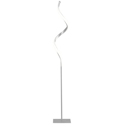 HOMCOM Modern Spiral Floor Lamp, LED Standing Lamp Warm White With Square Base And Foot Switch For Living Room, Bedroom, Silver 4 HOMCOM Modern Spiral Floor Lamp, LED Standing Lamp Warm White With Square Base And Foot Switch For Living Room, Bedroom, Silver - Image 3