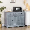 HOMCOM Sideboard Buffet Cabinet With Storage Drawers Adjustable Shelves Countertop Dining Room Cabinet Kitchen Buffet Living Room Furniture Gray -Homcom GUEST 4cb6e201 85d0 44a9 a901 909511a3950a