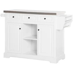 HOMCOM Rolling Kitchen Island On Wheels With Stainless Steel Top, Spice Rack & Drawers, Utility Portable Multi-Storage Cart On Wheels 13 HOMCOM Rolling Kitchen Island On Wheels With Stainless Steel Top, Spice Rack & Drawers, Utility Portable Multi-Storage Cart On Wheels -Homcom GUEST 4d80202c fe1b 458f a21c eda55f0bf433