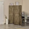 HOMCOM 4-Panel Folding Room Divider, 5.6 Ft Tall Freestanding Paulownia Wood Privacy Screen Panels For Indoor Bedroom Office, Brown -Homcom GUEST 4ee052ab ce99 4dd5 9490 c76280605bfc