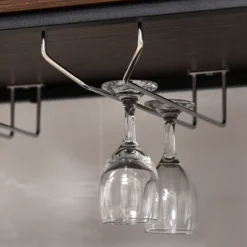 HOMCOM Industrial Wine Rack With 11-Bottles Holder, Free Standing Wine Shelf With Glass Holders For Home Bar, Kitchen, Dark Brown -Homcom GUEST 50379427 ad0c 4109 96a9 a38f789883e8