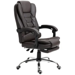 HOMCOM High-Back Executive Office Chair With Footrest, PU Leather Computer Chair With Reclining Function And Armrest, Ergonomic Office Chair, Coffee 9 HOMCOM High-Back Executive Office Chair With Footrest, PU Leather Computer Chair With Reclining Function And Armrest, Ergonomic Office Chair, Coffee -Homcom GUEST 50a833d4 ed15 4cec b08e 55939b23a4df