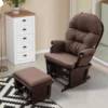 HOMCOM Nursery Glider Rocking Chair With Ottoman, Thick Padded Cushion Seating And Wood Base 2 HOMCOM Nursery Glider Rocking Chair With Ottoman, Thick Padded Cushion Seating And Wood Base -Homcom GUEST 51f3d2c0 4042 4750 a192 f7baa24d9254