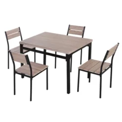 HOMCOM 5-Piece Dining Table Furniture Set Modern Industrial Table With 4 Chairs For Dining Room, Kitchen 11 HOMCOM 5-Piece Dining Table Furniture Set Modern Industrial Table With 4 Chairs For Dining Room, Kitchen -Homcom GUEST 537b6064 e852 4381 90fe ad7b7dc3a34b