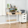HOMCOM Home Office Desk, Computer Desk For Small Spaces, Writing Table With Drawer And Storage Shelves -Homcom GUEST 559d46c8 9b6d 41b4 a891 9ae9dcfd4437