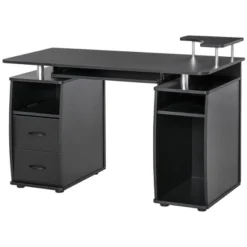 HOMCOM Multi-Function Computer Desk Home Office Workstation With Keyboard Tray, Elevated Shelf,Sliding Scanner Shelf And CPU Stand 16 HOMCOM Multi-Function Computer Desk Home Office Workstation With Keyboard Tray, Elevated Shelf,Sliding Scanner Shelf And CPU Stand -Homcom GUEST 56564008 60dd 484b 942c 35bd396cd4ad