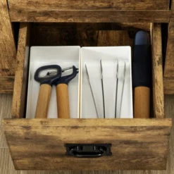 HOMCOM Industrial Buffet Cabinet Free Standing Kitchen Sideboard With Five Drawers Two Door Cabinets Adjustable Shelf For Living Room 12 HOMCOM Industrial Buffet Cabinet Free Standing Kitchen Sideboard With Five Drawers Two Door Cabinets Adjustable Shelf For Living Room -Homcom GUEST 57773bdb 660b 4fbb 8ac0 5782df0331ab