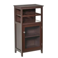 HOMCOM Wine Cabinet With 4 Bottle Wine Rack, Open Shelf, Acrylic Door Cabinet With Adjustable Shelf -Homcom GUEST 58139d85 4ac5 4977 92d9 3ea9a2ccb9eb