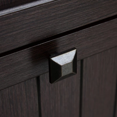 HOMCOM Retro Style 2-Drawer Lateral File Cabinet Chest With Hanging Bars, Wooden Documents Storage For Letter/Legal Size, Brown 8 HOMCOM Retro Style 2-Drawer Lateral File Cabinet Chest With Hanging Bars, Wooden Documents Storage For Letter/Legal Size, Brown - Image 6