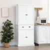HOMCOM 72" Pinewood Large Kitchen Pantry Storage Cabinet, Freestanding Cabinets With Doors And Shelf Adjustment, Dining Room Furniture, White -Homcom GUEST 5a54f573 8f56 4d65 a489 8d8567d5a7f8