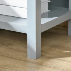 HOMCOM Accent End Table, Sofa Side Table With Storage Drawer And Bottom Shelf For Living Room, Bedroom, Gray -Homcom GUEST 5a92ad05 9060 40f8 994e 2957ad39cbf1