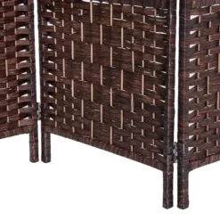 HOMCOM 6' Tall Wicker Weave 4 Panel Room Divider Privacy Screen - Brown -Homcom GUEST 5aee4909 eb2f 4e5e b82c 59ad983bad35