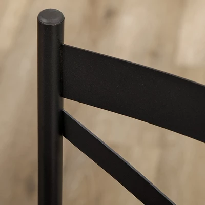 HOMCOM Industrial Dining Table Set For 6 People, 6 Piece Kitchen Table And Chairs Set, Dinner Table With Bench, Steel Frame And Storage Shelf 6 HOMCOM Industrial Dining Table Set For 6 People, 6 Piece Kitchen Table And Chairs Set, Dinner Table With Bench, Steel Frame And Storage Shelf - Image 4