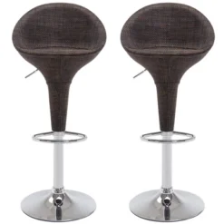 HOMCOM Adjustable Bar Stools Set Of 2, Rattan Bar Height Barstools With Swivel For Pub Counter Kitchen -Homcom GUEST 5b5865b4 fe92 4fa1 8a06 08541f7a7747