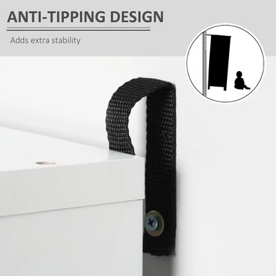 HOMCOM 70" 4-Door Kitchen Pantry, Freestanding Storage Cabinet, 6-tier Cupboard With Adjustable Shelves For Living Room 6 HOMCOM 70" 4-Door Kitchen Pantry, Freestanding Storage Cabinet, 6-tier Cupboard With Adjustable Shelves For Living Room - Image 4