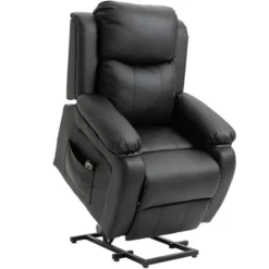 HOMCOM Living Room Power Lift Chair, PU Leather Electric Recliner Sofa Chair For Elderly With Remote Control -Homcom GUEST 5bdf29ea 34d8 4eba bd3f ef0c00057428