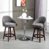HOMCOM Bar Stools Set Of 4, Linen Fabric Kitchen Counter Stools With Nailhead Trim, Rubber Wood Legs And Footrest For Dining Room, Pub, Dark Gray 2 HOMCOM Bar Stools Set Of 4, Linen Fabric Kitchen Counter Stools With Nailhead Trim, Rubber Wood Legs And Footrest For Dining Room, Pub, Dark Gray -Homcom GUEST 5cfefc58 88d9 41a0 89e2 2aa8e68b0c20 1