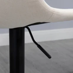 HOMCOM Adjustable Bar Stools Set Of 4, Swivel Bar Height Chairs Barstools Padded With Back For Kitchen, Counter, And Home Bar, Cream White -Homcom GUEST 5d711718 51f4 45e4 a030 dcc7069abcd2