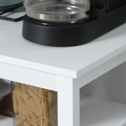 HOMCOM Kitchen Sideboard, Storage Buffet Cabinet With Open Shelf, Glass Door Cabinet And Adjustable Shelf For Living Room, White -Homcom GUEST 5dafca31 bcec 4405 93f5 01c8e0a05a2a