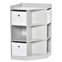 HOMCOM Wooden Kids Cabinet Freestanding Corner Storage Drawer Toys Clothes Books Organizer Dresser Children Bookcase Display Shelf Wardrobe For Bedroom With Anti-toppling Hardware Drawers 13 HOMCOM Wooden Kids Cabinet Freestanding Corner Storage Drawer Toys Clothes Books Organizer Dresser Children Bookcase Display Shelf Wardrobe For Bedroom With Anti-toppling Hardware Drawers -Homcom GUEST 603b13f0 c59c 426b 9cb6 aa3b41048ccc