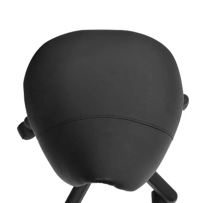 HOMCOM Rolling Saddle Stool, Swivel Salon Chair, Ergonomic Faux Leather Stool, Adjustable Height With Wheels For Spa, Salon, Massage, Office, Black 7 HOMCOM Rolling Saddle Stool, Swivel Salon Chair, Ergonomic Faux Leather Stool, Adjustable Height With Wheels For Spa, Salon, Massage, Office, Black - Image 5