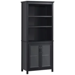 HOMCOM 71" Bookcase Storage Hutch Cabinet With Adjustable Shelves And Glass Doors For Home Office, Kitchen, Living Room 13 HOMCOM 71" Bookcase Storage Hutch Cabinet With Adjustable Shelves And Glass Doors For Home Office, Kitchen, Living Room -Homcom GUEST 63139dfc 9eeb 47a4 9459 aca6676b7188